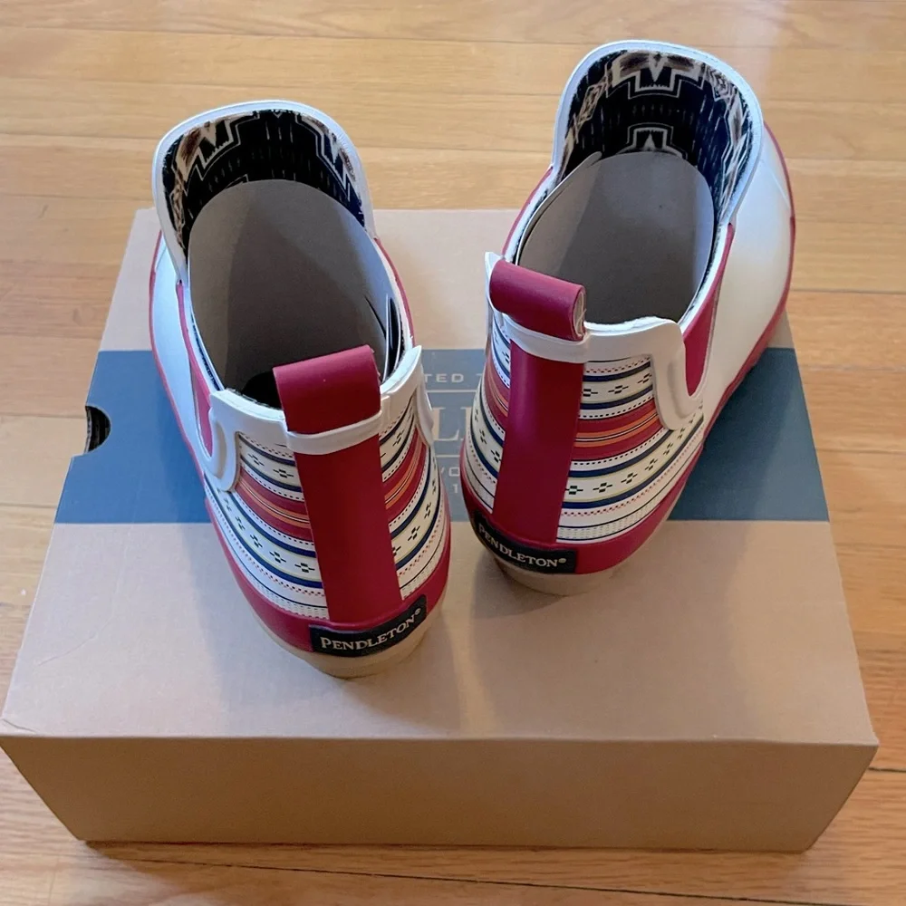 PENDLETON Heritage Chelsea II Rain Boots - Women’s Size 7 & 8 - White - New - Picture 4 of 7